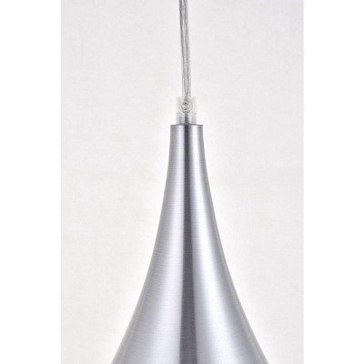 Burnished Nickel Teardrop Plug-In Pendant Light