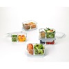 Glasslock Duo Clear Tempered Glass Microwave, Dishwasher, Freezer, Divided Food Storage Containers with Snap Lock BPA Free Plastic Lids - 2 of 4