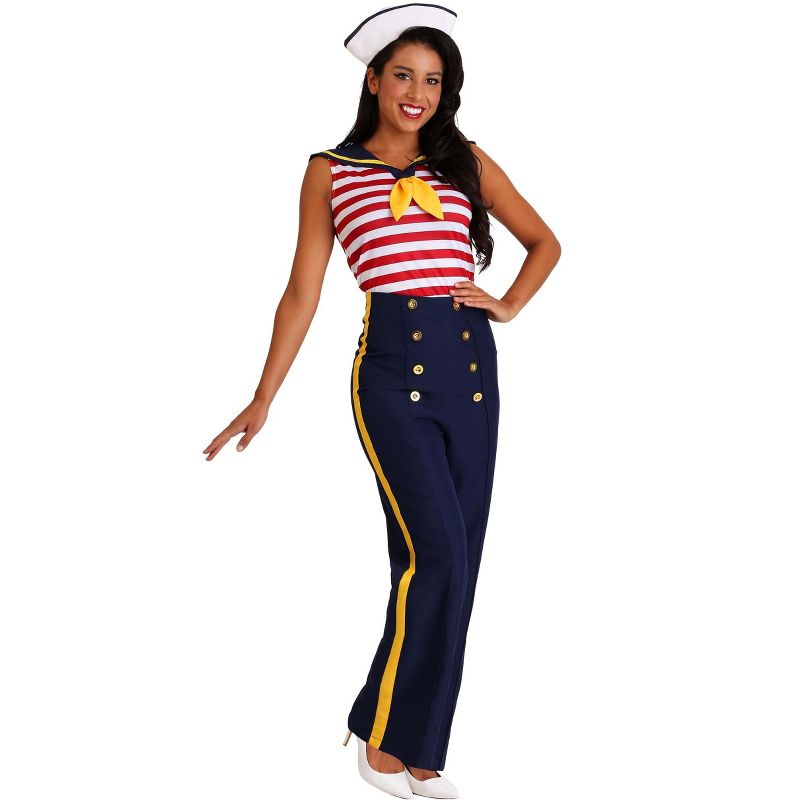 HalloweenCostumes.com Women's Perfect Pin Up Sailor Costume, 1 of 5