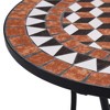 vidaXL Table Brown, black, cream Powder-coated iron, ceramic Medium - 4 of 4