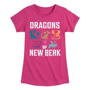 Girls' - How to Train Your Dragon - Dragons Of New Berk Fitted Short Sleeve Graphic T-Shirt - 1 of 4