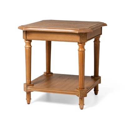 Maven Lane Pullman Traditional Square Wooden Side Table in Antiqued Natural Finish (4 Pack)