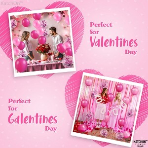 KatchOn, Pink Balloons for Birthday Party - 12 Inch, Pack of 60 | Hot Pink Balloons | Galentines Balloons, Galentines Day Decorations - 1 of 4