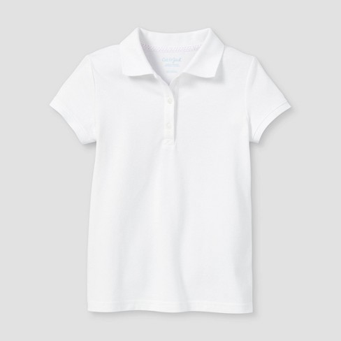 Wholesale Adult Size Short Sleeve Pique Polo Shirt School Uniform in White