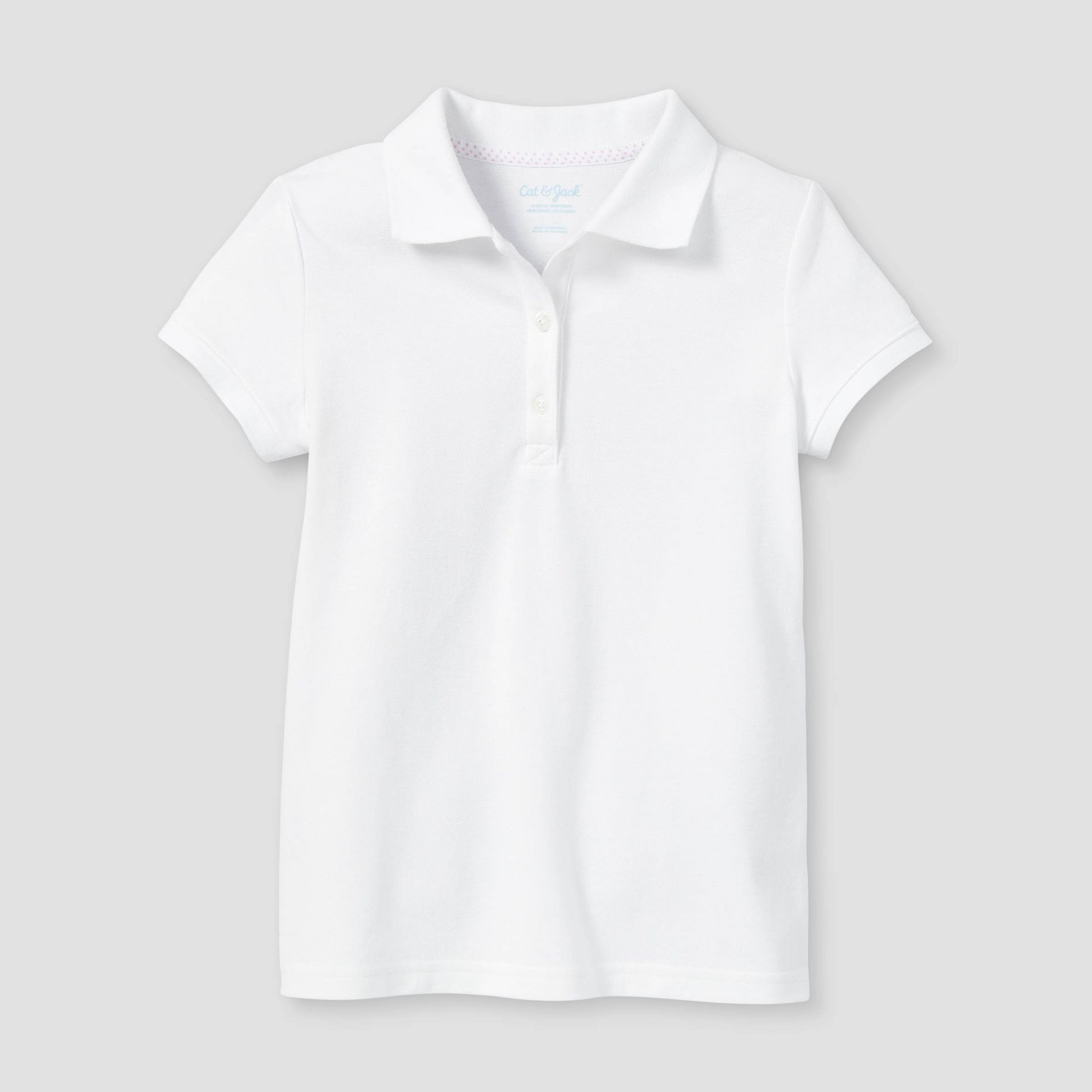Girls' Short Sleeve Pique Uniform Polo Shirt - Cat & Jack™
