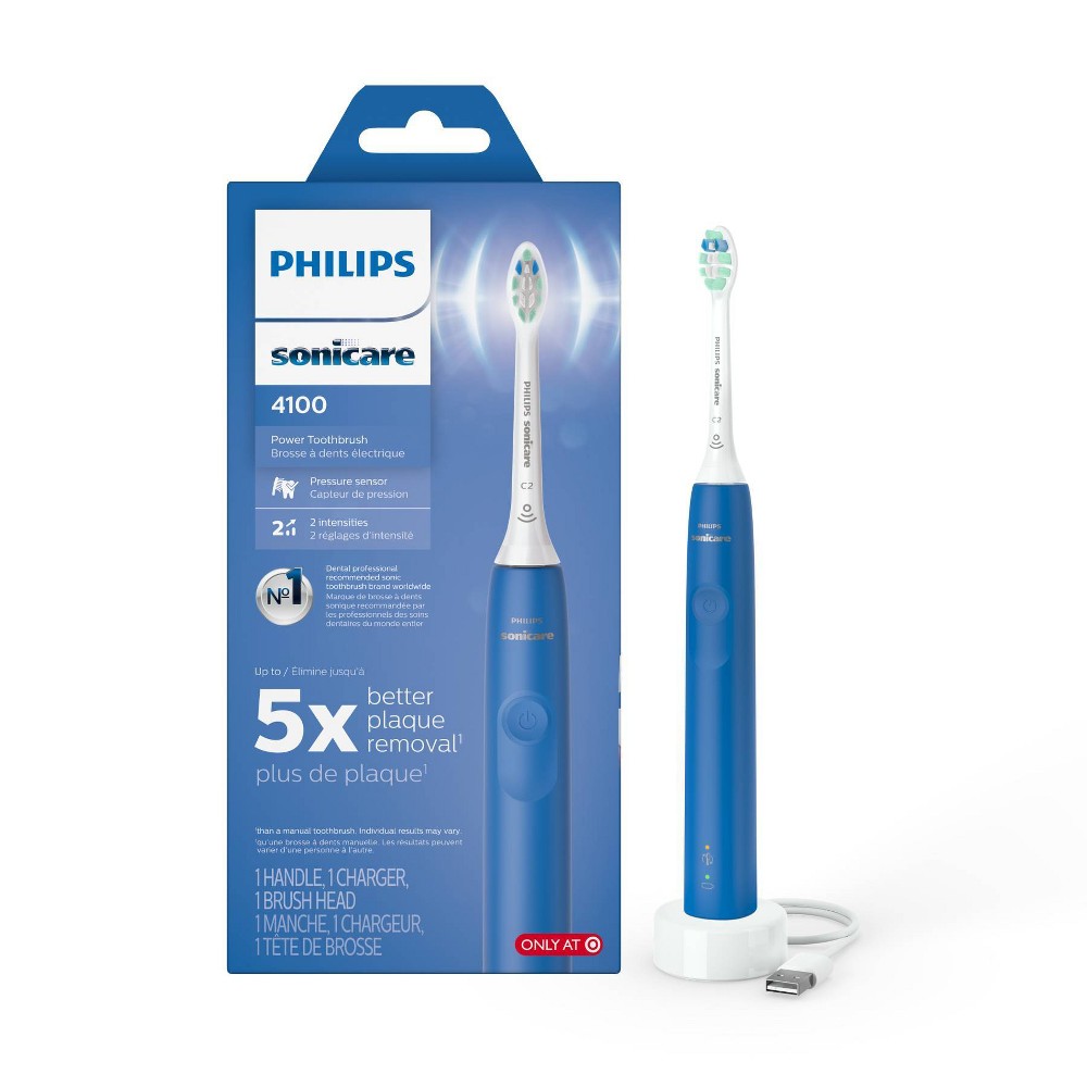 Philips Sonicare 4100 Plaque Control Rechargeable Electric Toothbrush - HX3681/27 - Azure Blue -  83388551