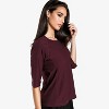 Calypsa Women's Loose Fit 3/4 Sleeve Rash Guard UPF 50+ Margaux Swim Top - 2 of 2