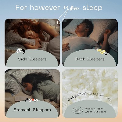 Coop Home Goods Original Memory Foam Pillow Refill, Medium Density- 1/2LB - Extra Oomph - GREENGUARD Gold and CertiPUR-US certified