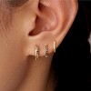 Inerney Gold Huggie Hoop Earrings Set for Women, Dainty Small Sterling Silver Earring Stacks Hypoallergenic Jewelry for Multiple Piercings - 2 of 4