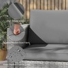 Sonkuki Patio Loveseat Sofa, All-Weather PE Rattan Wicker Set Small Patio Conversation Couch with Cushion - 4 of 4