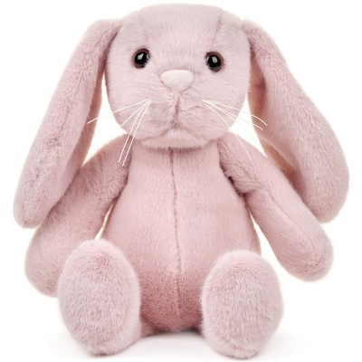 Bearington Snuggle Bunny The Stuffed Bunny Plush, 13.5 Inch Pink Bunny, Floppy Bunny Stuffed Animal