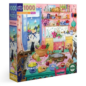 eeBoo Piece & Love: Pink Kitchen - 1000 Piece Puzzle - 1 of 4