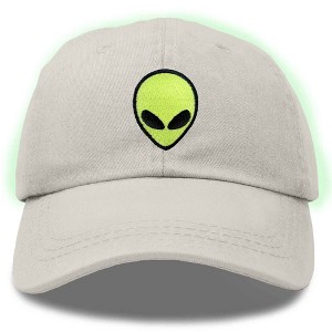 Dalix Alien Embroidered UFO Dad Hat Cotton Baseball Cap Adjustable Mens - 1 of 4