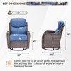 Gymojoy Outdoor Patio Swivel Chairs Glider Chair Set with 6" Thick Cushions All Weather Glider Chairs and Side Table for Garden - 3 of 4
