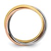 Black Bow Jewelry 6mm 14K Yellow, White or Tri-Color Gold Three Band Rolling Ring - 2 of 4