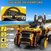 24V 2-Seat Kids R/C Dumper, Ride-on Electric Construction Vehicle with Shovel, Bluetooth, LED Lights and Shock Absorber - 4 of 4