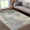 Boho Vintage Floral Printed Area Rug Ultra Thin Low Pile Machine Washable Stain Resistant Non Shedding Pet Friendly Floor Rug - 2 of 4