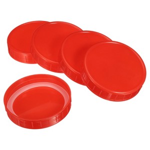 Unique Bargains Wide Mouth Plastic Mason Jar Lids with Silicone Sealing Ring 10 Pcs - 1 of 4