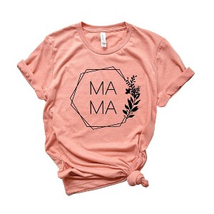 Simply Sage Market Women's Mama Floral Hexagon Short Sleeve Graphic Tee - 1 of 3