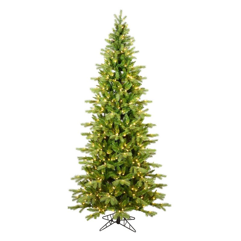 Vickerman Balsam Spruce Slim Artificial Christmas Tree with 3MM Lights, 1 of 6