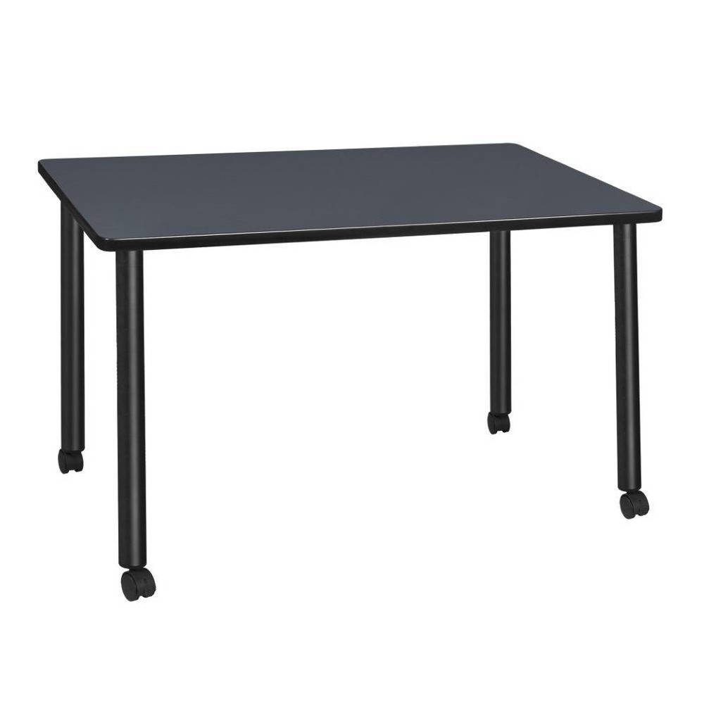 Photos - Dining Table 48"x24" Kee Mobile Training Seminar  Gray/Black - Regency