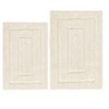 Home Mart Goods Ivory Piece Bordered Box Plush Soft Cozy 100% Polyester Bath Mat Set - 3 of 3