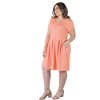 Plus Size Scoop Neck Knee Length Pleated Pocket Dress - 24seven Comfort Apparel™ - 2 of 4