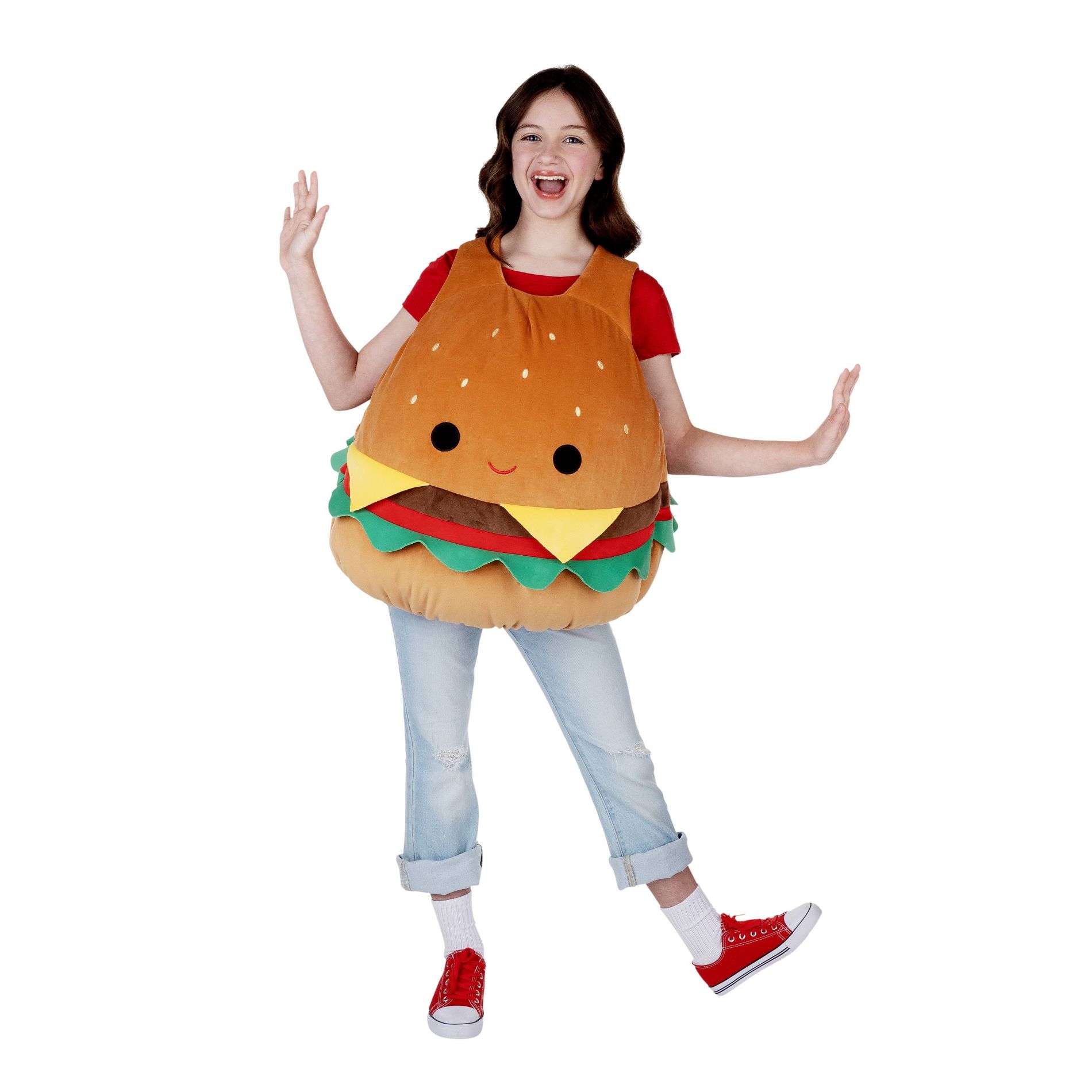 Squishmallows Kids' Carl the Hamburger Costume Bodysuit One Size