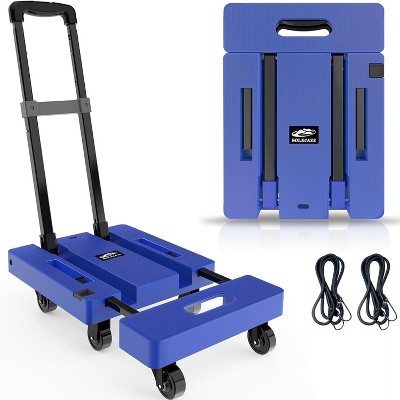Acoinel 500LB Folding Hand Truck Portable Dolly with 6 Wheels for Moving