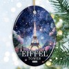 Eiffel Tower Majestic Night View Christmas Ornament, France Souvenir and Gift| OrnamentallyYou - 4 of 4