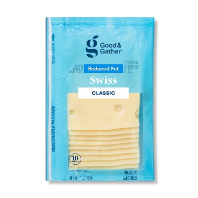 Reduced Fat Swiss Deli Sliced Cheese - 7oz/10 slices - Good & Gather™