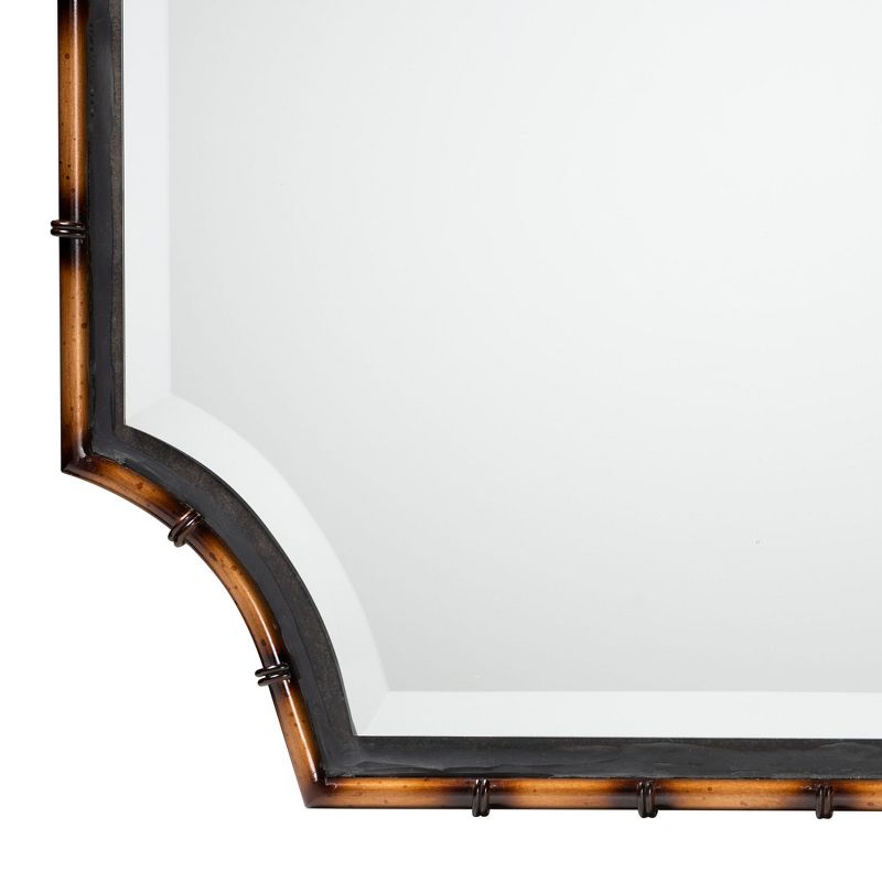 Baxton Studio Lieven Rustic Glam and Luxe Two-Tone Light Brown and Black Finished Metal Accent Wall Mirror, 3 of 5