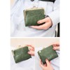 Clotth Women’s Vintage RFID Bifold Wallet - Compact Slim Design with Zipper Coin Pocket & Kiss Lock,PU Leather for Daily Use & Travel - 4 of 4