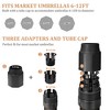 Pellebant 45lbs Patio Umbrella Base w/Wheels- Heavy Duty Outdoor Patio Market Umbrella Stand - 4 of 4
