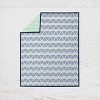 Bacati - Girls Triangles Mint Navy 3 pc Muslin Cotton Crib Bedding Set - 4 of 4