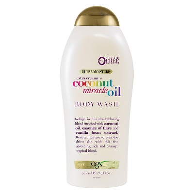 OGX Extra Creamy + Coconut Miracle Oil Ultra Moisture Body Wash - 19.5 fl oz