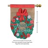 Dicksons Magnolia Garden Outdoor Flag Decoration For Garden, Yard, Or Walkway Large 29 x 42, Weather Resistant Polyester, Wreath Merry Christmas - 2 of 2