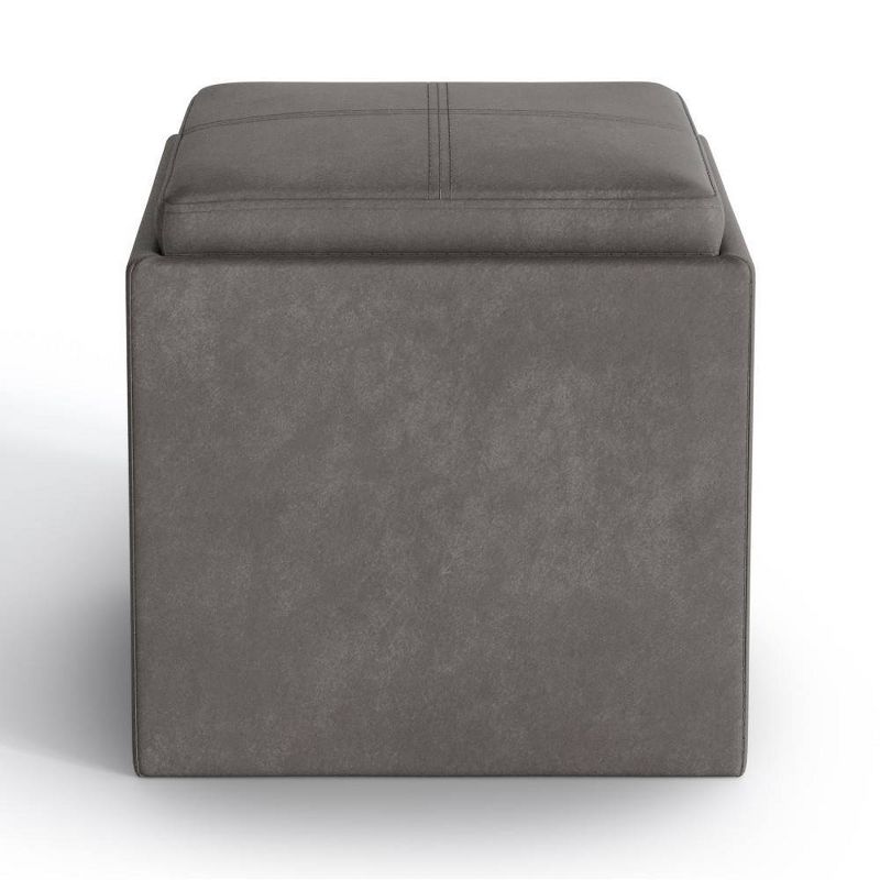 17" Townsend Cube Storage Ottoman with Tray - WyndenHall, 6 of 9