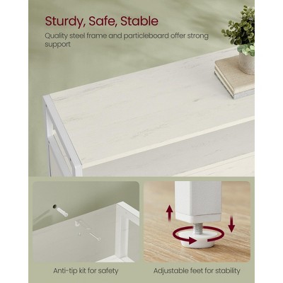 White Metal Freestanding Shoe Cabinet with 3 Flip Drawers