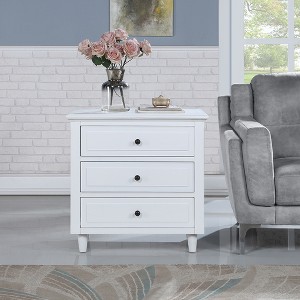 Modern Night Stand with 3 Drawer Large Storage Space, Multifunctional End Table Bedside Table, Bedroom Furniture - 1 of 4