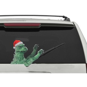 5 Star Super Deals Rear Vehicle Car Window Waving Moving Windshield Wiper Blade Tag Decal Sticker  - Christmas Godzilla - 1 of 4