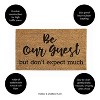 Evergreen Flag Funny Welcome Mat Coir Doormat | 28" x 16" Front Door Mat Outdoor Entrance | No Slip Door Rugs Entryway Indoor | Be Our Guest - 4 of 4