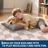 Checkered Rug Washable Rug for Living Room Non Slip Indoor Scalloped Printed Carpet Low Pile Neutral Rugs Soft Floor Cover for Bedroom Nursery - 4 of 4