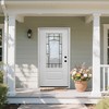 Lirago 36 x 80 Left Hand Inswing White Fiberglass Front doors with Brickmould 4-9/16" Vinyl Frame Frosted Glass - 2 of 4