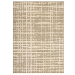Modern Striped Area Rug Washable Rug Stain Resistant Foldable Indoor Carpet with Non-Slip Backing Low Pile Floor Cover for Living Room Bedroom - 1 of 4
