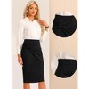 Allegra K Women's Work Ruched High Waist Midi Pencil Skirt - image 2 of 4