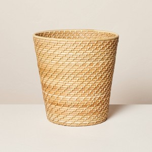 2.5gal Natural Woven Bathroom Wastebasket - Hearth & Hand™ with Magnolia - 1 of 3
