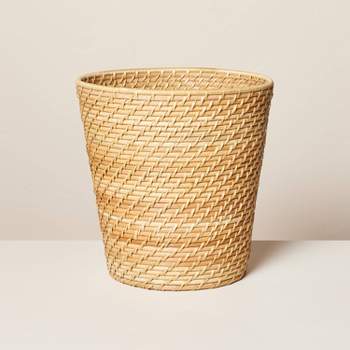 2.5gal Natural Woven Bathroom Wastebasket - Hearth & Hand™ with Magnolia