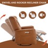 CAVINAS Power Recliner Chair with Swivel & Rocker, Heavy Duty Motion Mechanism, Lumbar & Neck Support Pillow, USB/Type-C Charging Ports - 3 of 4