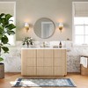 Matte Round Rectangle Bathroom Vanity Mirror, Over-Sink Wall Mirror with HD Tempered Glass and Rust-Resistant Aluminum Frame - 3 of 4